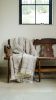 Italian Wool and Mohair Cream / Latte King Bedcover 118x99 | Throw in Linens & Bedding by Vantage Design