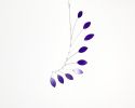 Mobile for the Nursery or Baby Leaf Wave Purple Leaves | Wall Sculpture in Wall Hangings by Skysetter Designs. Item composed of metal compatible with modern style