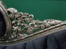 Victorian Style Chaise Lounge/ Aged Silver Leaf  /Hand Carve | Couches & Sofas by Art De Vie Furniture