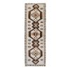 Vintage Turkish Geometric Hand-Knotted Herki Runner Rug | Rugs by Vintage Pillows Store. Item composed of cotton & fiber