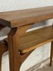 Modern Wood Console Table: Sculptural Entryway Sofa Table, USA made | Clock in Decorative Objects by Niaa