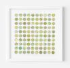 One Hundred Green Map Dots Collage | Paintings by Amelia Coward