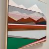 Original 30x30 Geometric Mountain Landscape | Vista by Shilo Ratner | Work by Shilo Ratner