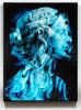 Silent Weave – Abstract Blue Mixed Media Portrait | Paintings by Dario Moschetta