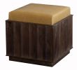Christi Mango wood and Top Grain Leather Ottoman | Benches & Ottomans by Mango Furniture Co. Inc.