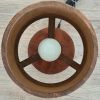 Nightstand Lamp, Bedside Light, Handmade Wood Table Lamp, Geometric Marquetry, Statement Home Decor | Lamps by Vesta Corte