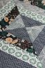 Modern Handmade Baby Quilt - Blue Floral Squares | Linens & Bedding by Hazel Oak Farms. Item made of cotton