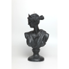 Black Diana XL Greek Goddess Head Candle - Roman Bust Figure | Ornament in Decorative Objects by Agora Home. Item compatible with minimalism and contemporary style