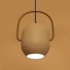 Ezhil White Hanging Lamp | Pendants by Home Blitz. Item made of brass works with minimalism style