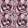 Cobra Head, Eggplant | Fabric in Linens & Bedding by Philomela Textiles & Wallpaper. Item made of linen
