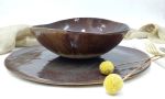 Brown and Blue Dinnerware Set | Plate in Dinnerware by YomYomceramic. Item made of ceramic