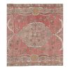 Mid-20th Century Floral Handmade Turkish Anatolian Rug | Area Rug in Rugs by Vintage Pillows Store. Item composed of cotton and fiber
