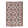 Vintage Taupe Turkish Jajim Kilim Rug 4'10'' X 6'8'' | Area Rug in Rugs by Vintage Pillows Store. Item made of fabric with fiber