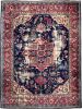 GORGEOUS Artistic Geometric | Vintage Turkish Navy, Army | Area Rug in Rugs by The Loom House. Item made of fabric with fiber
