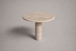 Marylou Travertine Round Table | Dining Table in Tables by HamamDecor LLC