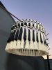 Large Black and White Macrame Chandelier - Modern Home Decor | Macrame Wall Hanging in Wall Hangings by RavaTapestryArt