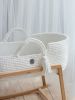 Baby Moses Basket with Straight Hood | Bassinette in Beds & Accessories by Anzy Home. Item made of fiber