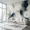 BLUE BLOOMS — Navy & Ivory Floral Wallpaper Pattern | Wall Treatments by ELLE WALLS