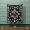 IVI - Mushroom + Cannabis  Blanket BW | Linens & Bedding by Sean Martorana. Item composed of cotton