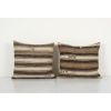 Vintage Turkish Striped Hemp Kilim Pillow Cover | Sham in Linens & Bedding by Vintage Pillows Store. Item composed of cotton