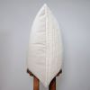Cream White Wool with Beige Striations Pillow 24x24 | Pillows by Vantage Design