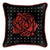Rose w/ Pearls Silk Cushion | Pillows by Sean Martorana. Item made of fabric