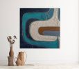 MCM Wall Art Mid Century inspired Painting MCM Abstract | Oil And Acrylic Painting in Paintings by Berez Art. Item made of canvas compatible with mid century modern and modern style