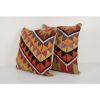 Pair Square Handwoven Kilim Pillow | Sham in Linens & Bedding by Vintage Pillows Store. Item composed of cotton and fiber