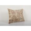 Muted Carpet Rug Pillow, Faded Ethnic Turkish Yastik Cushion | Sham in Linens & Bedding by Vintage Pillows Store. Item made of cotton with fiber