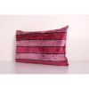 Silk Ikat Pink Velvet Lumbar Pillow Cover, Ikat Lumbar Pillo | Cushion in Pillows by Vintage Pillows Store