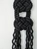 THE JOSEPHINE Modern Black Macrame Wall Hanging, Wall | Wall Hangings by Damaris Kovach. Item made of fiber