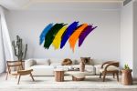 Oversized Multicolor Brush/Transparent Acrylic Art/ Wall Art | Wall Sculpture in Wall Hangings by uniQstiQ
