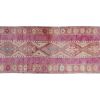 1960s Hand- Knotted Pink Turkish Herki Runner Rug | Rugs by Vintage Pillows Store. Item composed of cotton & fiber
