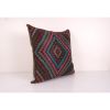 Geometric Turkish Kilim Pillow Cover, Anatolian Kilim Square | Cushion in Pillows by Vintage Pillows Store