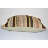 Vintage Striped Simple Kilim Pillow, Bohemian Kilim Pillow | Cushion in Pillows by Vintage Pillows Store. Item composed of cotton