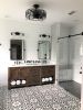 Model #1076 - Custom Double Sink Vanity | Countertop in Furniture by Limitless Woodworking. Item composed of maple wood in mid century modern or contemporary style