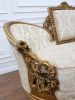 Persian Style Sofa/ Aged with 21K Gold Leaf Accent Hand Carv | Chaise Lounge in Couches & Sofas by Art De Vie Furniture