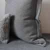 Light Denim Blue Linen Pillow with Flange 22x22 | Pillows by Vantage Design