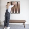 BLENDED STRIPES -  framed wall art tapestry | Wall Hangings by Rianne Aarts / Teddy and Wool Studio