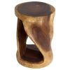 Haussmann® Round Wood Twist Accent Table 14 in DIA x 20 | End Table in Tables by Haussmann®