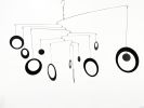 Modern Mobile in Black For Any Room -  Circles and Rings | Sculptures by Skysetter Designs. Item in modern style
