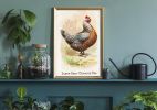 Vintage Hen Print Set of 2, Vintage Farmhouse Chicken Art | Prints by Capricorn Press. Item composed of paper in boho or minimalism style