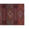 Vintage Embroided Wool Pastel Kars Kilim Rug 4'8''x14'7'' | Runner Rug in Rugs by Vintage Pillows Store. Item composed of cotton
