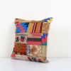 Vintage Turkish Handmade Large Patchwork Cushion, Flat-Weave | Pillows by Vintage Pillows Store