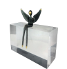 Black Patina Large Angel figure 4.75 inch | Sculptures by YENNY COCQ