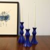 Medium Candlestick in Cobalt | Candle Holder in Decorative Objects by by Alejandra Design. Item composed of metal