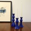 Small Candlestick in Cobalt | Candle Holder in Decorative Objects by by Alejandra Design. Item composed of metal