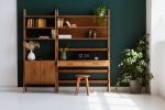 Handmade furniture, Wall unit, Desk, Walnut bookcase | Book Case in Storage by Plywood Project. Item made of oak wood works with minimalism & mid century modern style