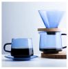 Glass Coffee Mug + Saucer | Drinkware by Vanilla Bean