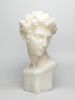 White Hermes XL Greek God Head Candle - Roman Bust Figure | Ornament in Decorative Objects by Agora Home. Item composed of synthetic compatible with minimalism and contemporary style